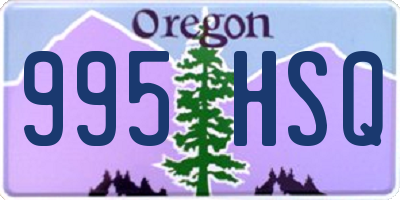 OR license plate 995HSQ