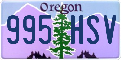 OR license plate 995HSV