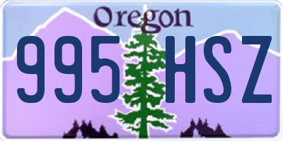 OR license plate 995HSZ