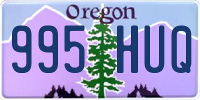 OR license plate 995HUQ
