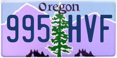 OR license plate 995HVF