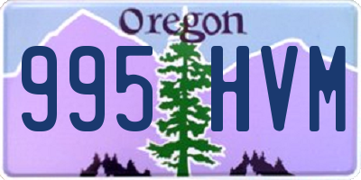 OR license plate 995HVM