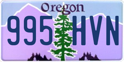OR license plate 995HVN