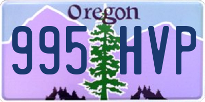OR license plate 995HVP