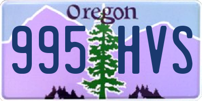 OR license plate 995HVS