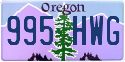 OR license plate 995HWG