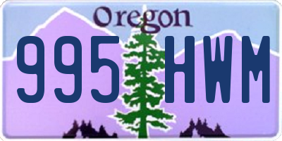 OR license plate 995HWM