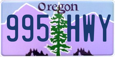 OR license plate 995HWY
