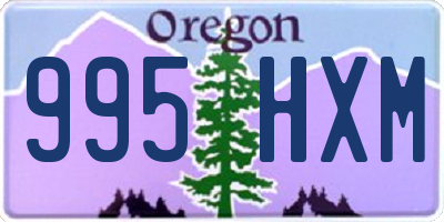 OR license plate 995HXM