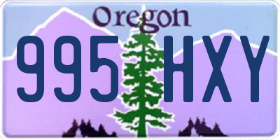 OR license plate 995HXY