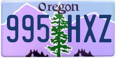 OR license plate 995HXZ