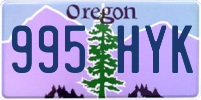 OR license plate 995HYK