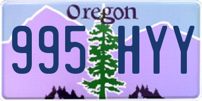 OR license plate 995HYY