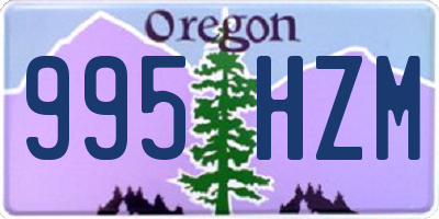 OR license plate 995HZM