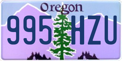 OR license plate 995HZU