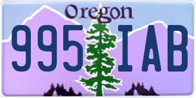 OR license plate 995IAB