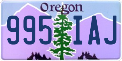 OR license plate 995IAJ