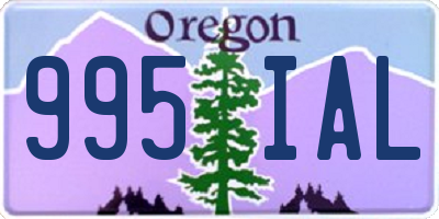 OR license plate 995IAL