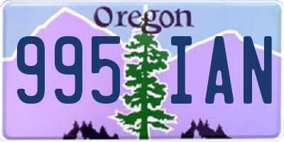 OR license plate 995IAN