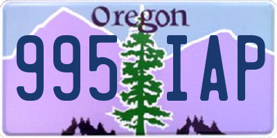 OR license plate 995IAP