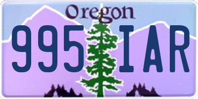 OR license plate 995IAR