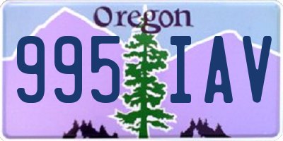 OR license plate 995IAV