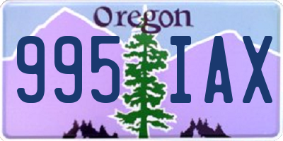OR license plate 995IAX