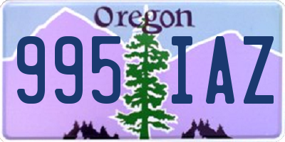 OR license plate 995IAZ