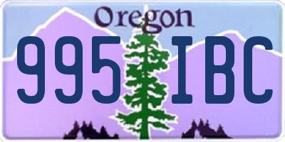 OR license plate 995IBC