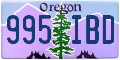 OR license plate 995IBD