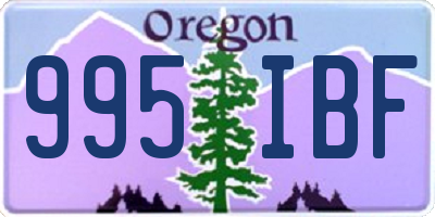 OR license plate 995IBF