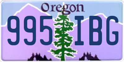 OR license plate 995IBG
