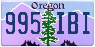 OR license plate 995IBI
