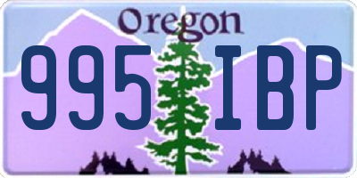 OR license plate 995IBP
