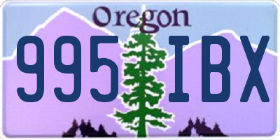 OR license plate 995IBX