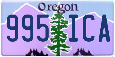 OR license plate 995ICA
