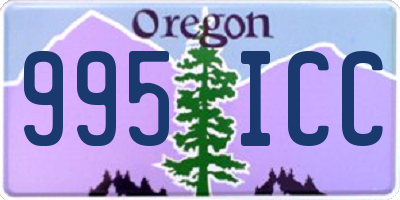 OR license plate 995ICC
