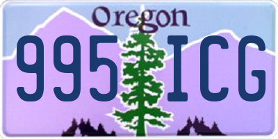 OR license plate 995ICG