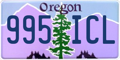 OR license plate 995ICL