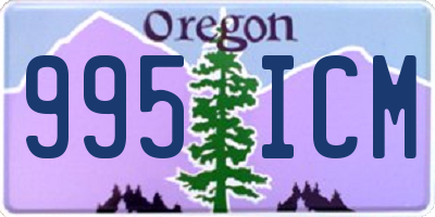 OR license plate 995ICM