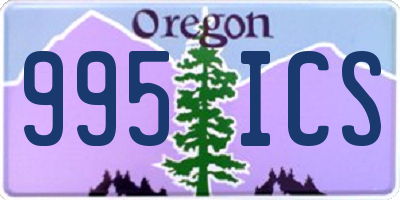 OR license plate 995ICS