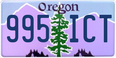 OR license plate 995ICT