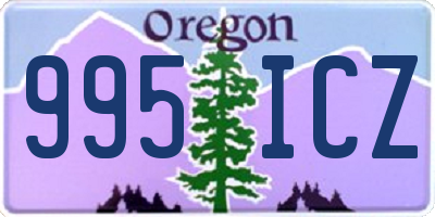 OR license plate 995ICZ