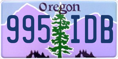 OR license plate 995IDB