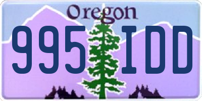OR license plate 995IDD