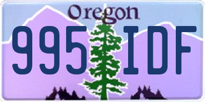 OR license plate 995IDF