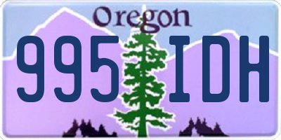 OR license plate 995IDH