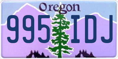 OR license plate 995IDJ