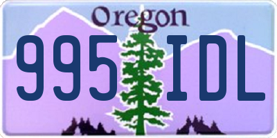 OR license plate 995IDL
