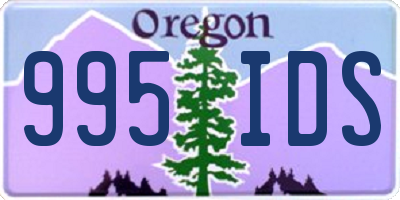 OR license plate 995IDS